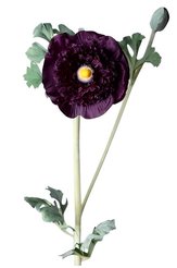 Цветок искусственный Ранункулюс фиолетовый 55см