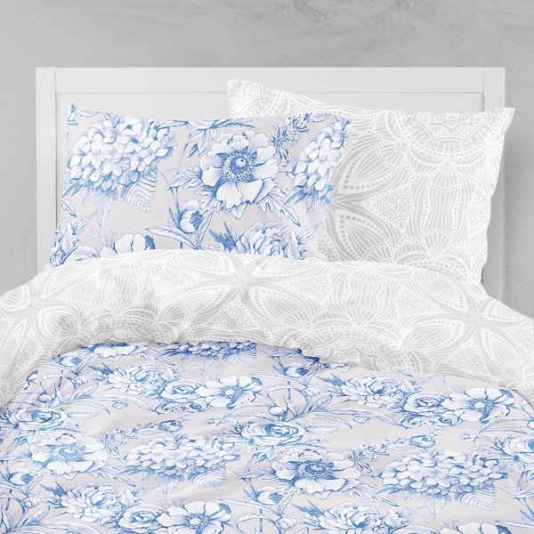 Комплект постельного белья 1,5 сп.Lovely Melissa blue,наволочки 1шт-70х70,1шт-50х70