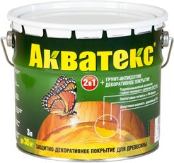 Покрытие защитно-декоративное Акватекс 2в1 тик (2,7л)