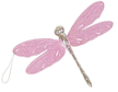 Украшение подвесное Стрекоза малая розовый глиттер 145х85х10мм Украшение подвесное Стрекоза малая розовый глиттер 145х85х10мм