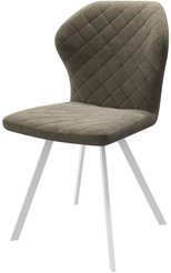 Стул кухонный Mamadoma Robby D-R b05 43х40х84см велюр/металл, бежевый/белый, поворотный