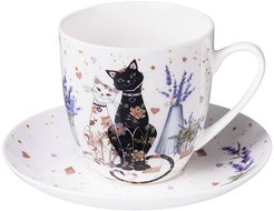 Пара чайная Lefard Lavander Cats 350мл фарфор
