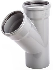 Тройник для внутренней канализации Lammin d40х40мм/45°