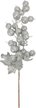 Ветка декоративная 37см серебро/глиттер, SYCZ-1024207B