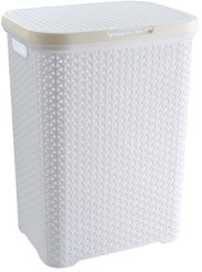 Корзина д/белья Fimako Ротанг 60л 43х33,6х55см пластик, белый