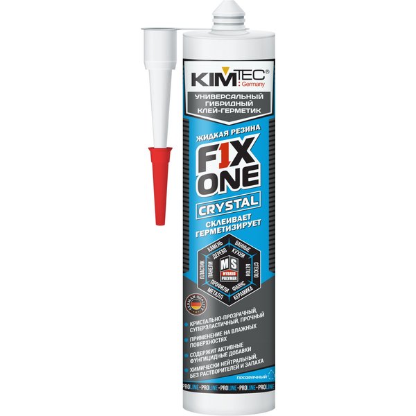 Клей-герметик гибридный Жидкая резина KIM TEC Fix One прозрачный (300г)