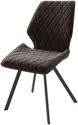 Стул кухонный Mamadoma Rafael М-R b29 45х45х91см велюр/металл, коричневый/черный, поворотный