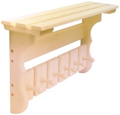 Полка с вешалкой 6 рожков 54х31х14см