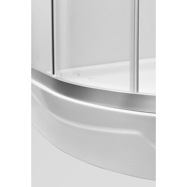 Уголок душевой W53E-315-090MT Bliss L Solo Slide 90x90,профиль матовый хром,стекло прозрачное