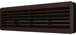 Решетка вентиляционная переточная АБС 450х91,коричневая