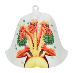 Шапка для бани и сауны Змей Горыныч