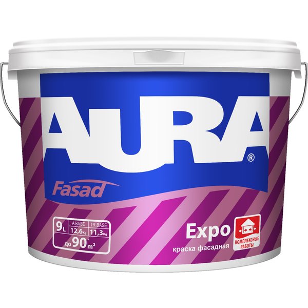 Краска фасадная AURA Expo матовая база TR (9л)