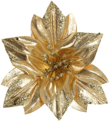 Цветок декоративный 15х8см золото SYSDH-A3025027
