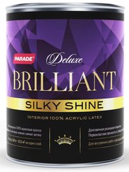 Краска интерьерная PARADE DELUXE Brilliant Silky Shine шелковисто-матовая белая База А (0,9л)