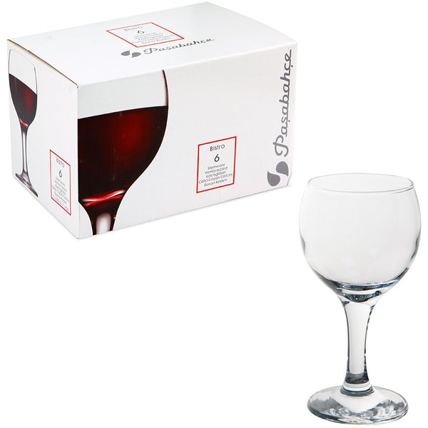 Набор бокалов д/вина Pasabahce Bistro 220мл 6шт стекло