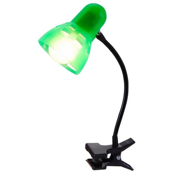 Лампа на прищепке Школьник S-160-CLIP зеленая 25W E14