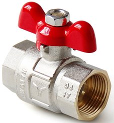 Кран латунный полнопроходной Pro Aqua 1/2" внутренняя резьба, ручка бабочка