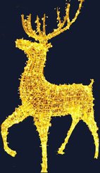 Фигура светодиодная внешняя Олень1,5х1х0,4м 1000LED, на металлическом каркасе ,тёплый белый FL-SD6