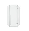 Ограждение душевое Cerutti SPA C2AW(100x100x195) алюминиевый профиль, стекло закаленное прозрачное