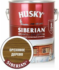 Антисептик Husky Siberian полуматовый ореховое дерево (2,7л)