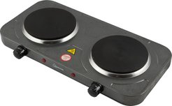 Плитка электрическая дисковая HomeStar HS-1104 2*1000Вт чугун, 2-конфорочная