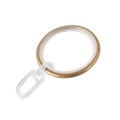 Кольца D25 бесшумное с крючком Антик (уп 10шт)