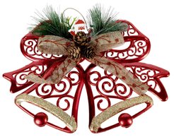 Украшение панно-колокольчики 26х18см красный SYLD-5022102A