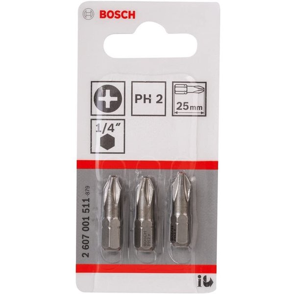 Биты Bosch PH2 XH,25мм 3шт
