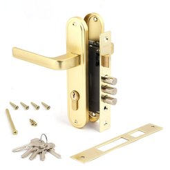 Замок врезной Apecs 1026/60-G золото