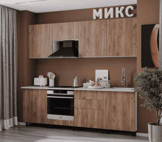 Фасады для кухни Глазов Микс Дуб крафт табачный