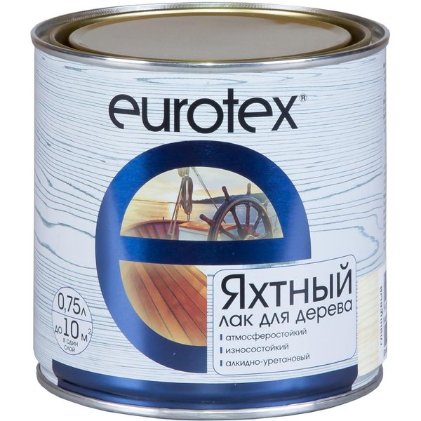 Лак яхтный Eurotex Premium полуматовый 0,75л