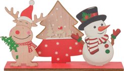 Сувенир Снеговик и Олень 20х4,5х11см, дерево, SYMZPA-4425168