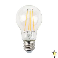 Лампа светодиодная ЭРА F-LED A60-15W-827-E27 15Вт филамент груша теплый белый свет E27