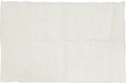 Коврик из искусственного меха кролика белый 60х90см