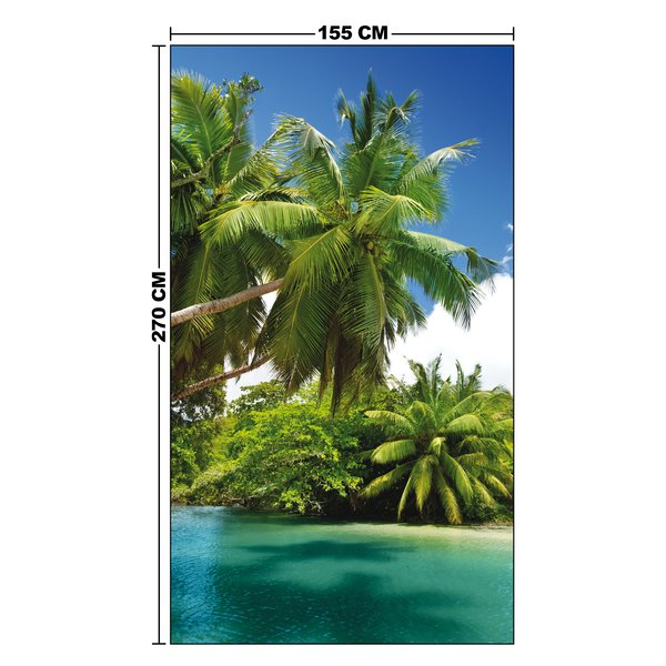 Фотообои Красочный остров 155х270см на бумажной основе