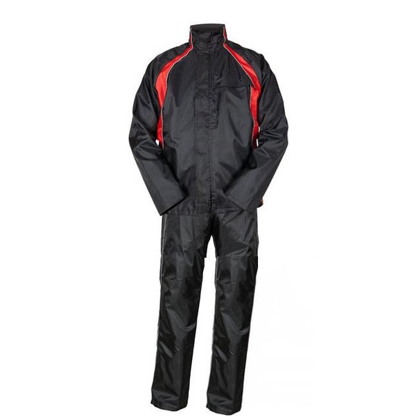 Костюм летний Драйв куртка+брюки (цв.черный+красный) р.112-116/182-188