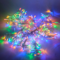 Электрогирлянда внутренняя Занавес 1,5х2м 300LED, мультиколор, контролер, прозрачный кабель