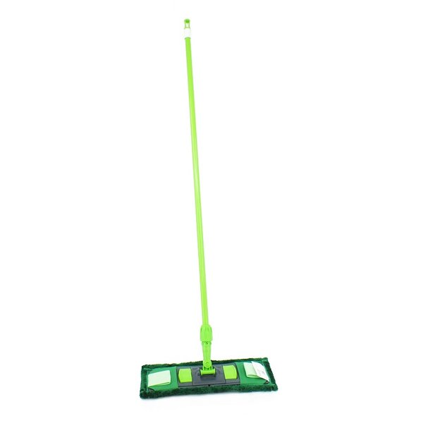 Швабра A-VM 120см металл/пластик,насадка 40х13см микрофибра,зеленый