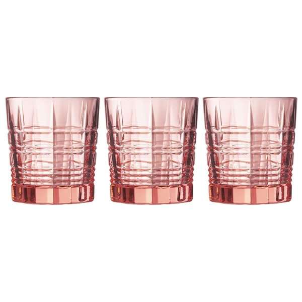 Набор стаканов Luminarc Dallas Розовый 300мл 3шт низкие, стекло