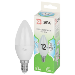 Лампочка светодиодная ЭРА GREEN LINE LED B35-12W-840-E14 GL E14 12 Вт свеча яркий белый свет