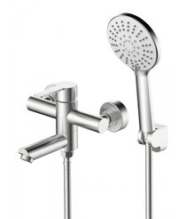 Смеситель для ванны Agger Easy A3121222 в комплекте с душевыми аксессуарами, сатин матовый