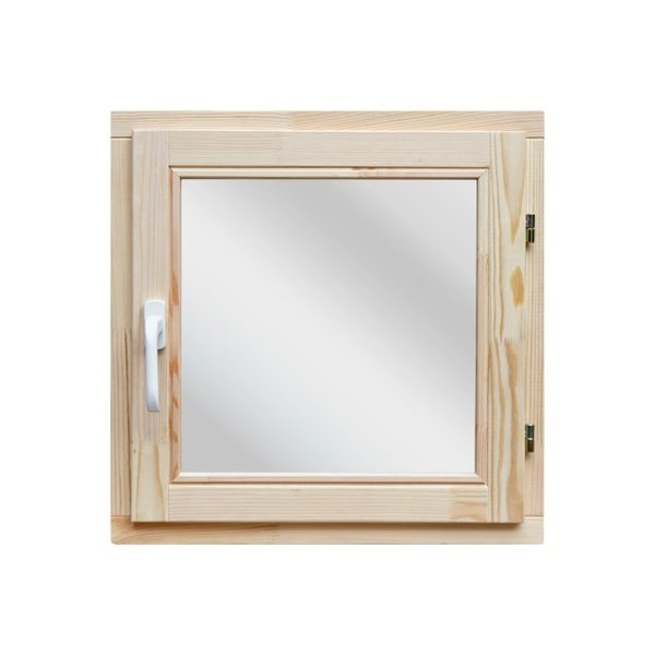 Окно деревянное со стеклопакетом ОДОСП(40) 58х58см однокамерный стеклопакет ство