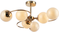 Светильник подвесной TR3204/6 GD/PRL золото/жемчуг E27/6 max 60W D700х250