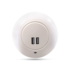 Адаптер сетевой ночник Gauss модель NS001 1W 220-240V 2USB LED