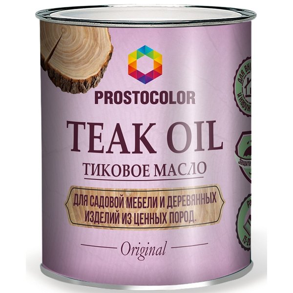 Масло Тиковое Тeak Oil PROSTOCOLOR Бесцветный (0,75л)