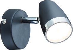 Спот светодиодный Rivoli Joyce 6156-701 черный 1х4Вт 3200К поворотный