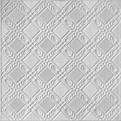 Плита потолочная штампованная белая Лорби 500х500мм