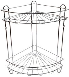 Полка угловая двухъярусная Delphinium АЕ-435A 22х33х22см хром