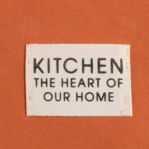Фартук Этель Kitchen 60х70 оранжевый из саржи