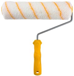 Валик с ручкой полиакрил 12/250/40мм, желт.нить, D6мм
